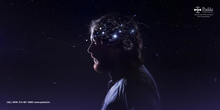 Silhouette of a head with a glowing network of connections inside