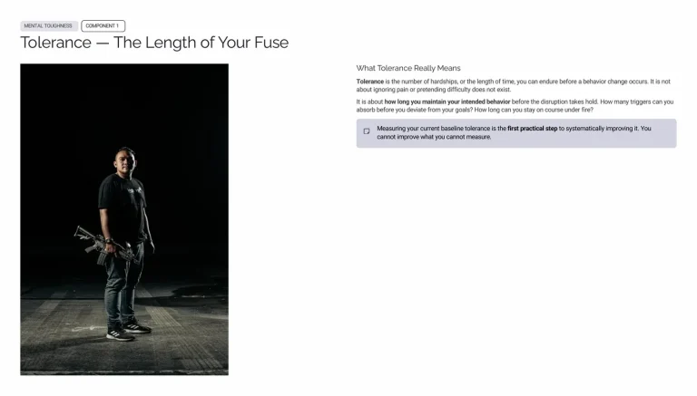 Slide titled Tolerance, the length of your fuse, explaining tolerance as the time before a behaviour change occurs