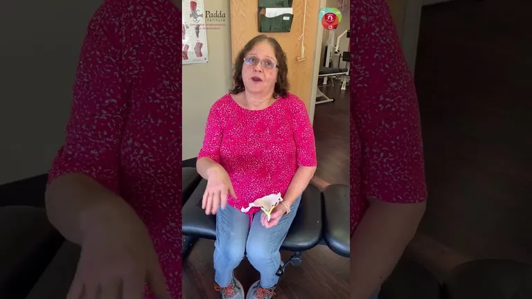 Patient testimonial video still, Padda Institute pain patient testimonials